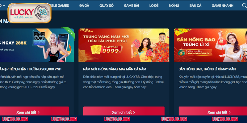Khám Phá Danh Sách Khuyến Mãi Lucky88 Đặc Sắc Cho Hội Viên